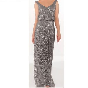 Sorella Vita gown gray/platinum sequin, Size 14 (fits like 10) #9062